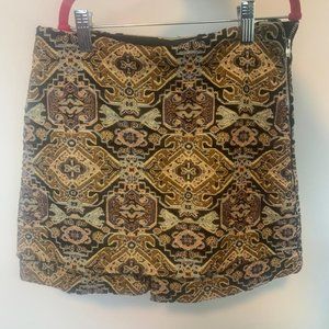 Maje Jacquard Gold Metallic Skort